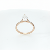 Solitaire with Diamond Shoulder 1CT Centre TCW 1.5 VVS2 E 18CT Rose Gold Ring Size K